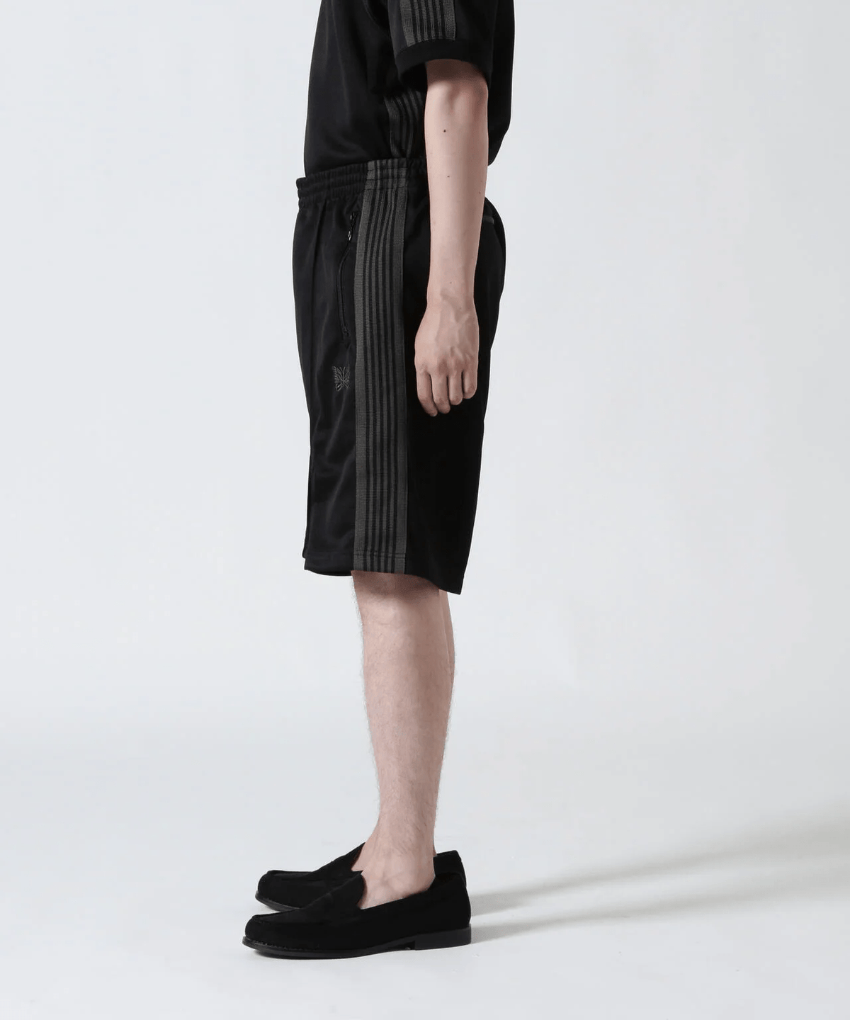 Needles × B'2nd Track Pant Shorts Poly Smooth Black