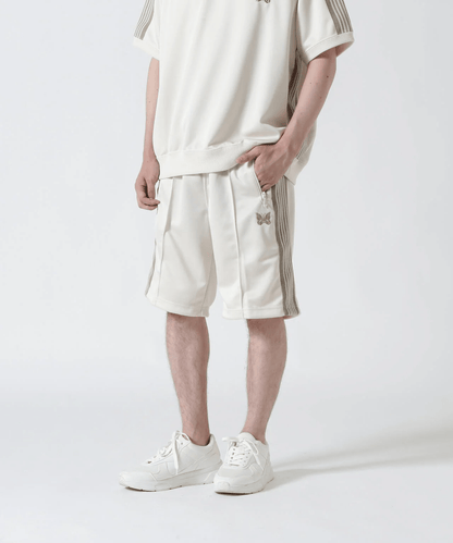 Needles B'2nd Track Pant Shorts Poly Smooth Off White