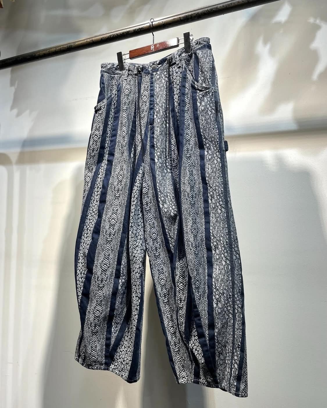 Needles H.D.  Painter Style 10oz Denim Python Jacquard Pants