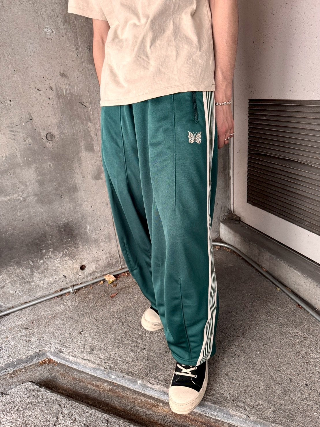 Needles LHP EXCLUSIVE H.D. TRACK PANTS POLY SMOOTH GREEN