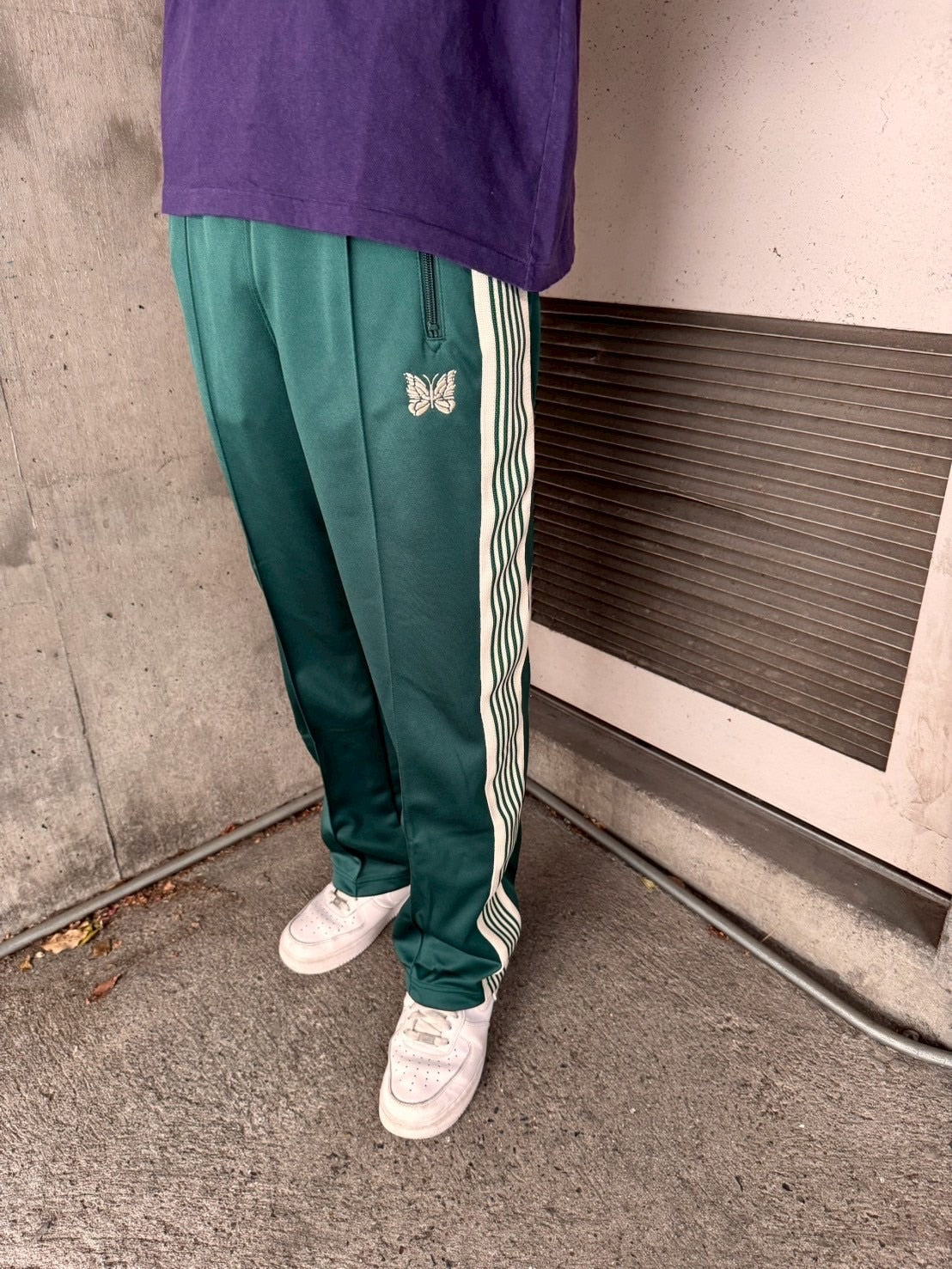Needles LHP EXCLUSIVE TRACK PANTS POLY SMOOTH Green