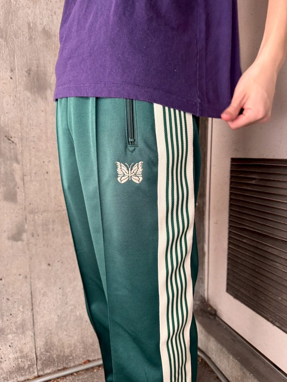 Needles LHP EXCLUSIVE TRACK PANTS POLY SMOOTH Green