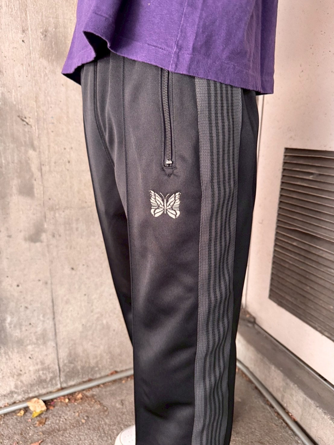 Needles LHP EXCLUSIVE TRACK PANTS POLY SMOOTH BLACK