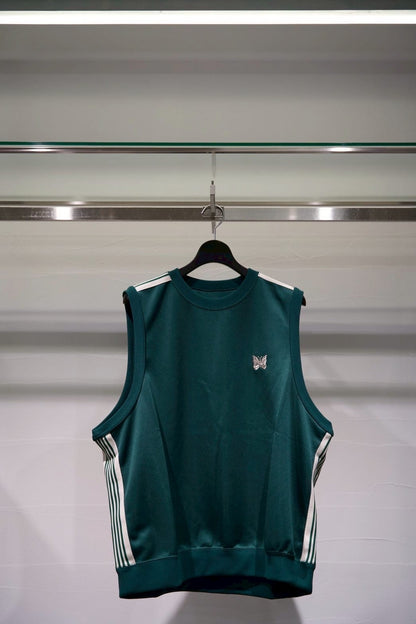 Needles x LHP Exclusive NeckPoly Smooth Green Sleeveless Track Crew