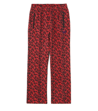 Needles Poly Jacquard 24AW Red Polyester Track Pants