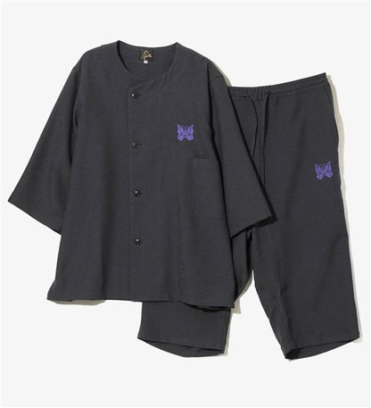 NEEDLES  POLY OXFORD PAJAMA SET -- CHARCOAL