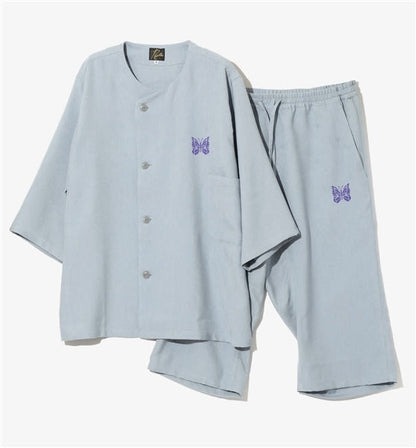 NEEDLES  POLY OXFORD PAJAMA SET - SAX