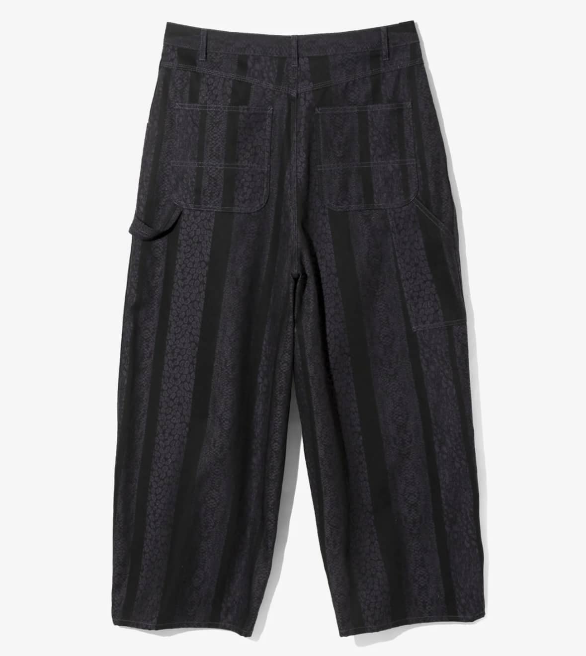 NEEDLES/H.D 10OZ DENIM  PYTHON JACQUARD Knit Black Pants
