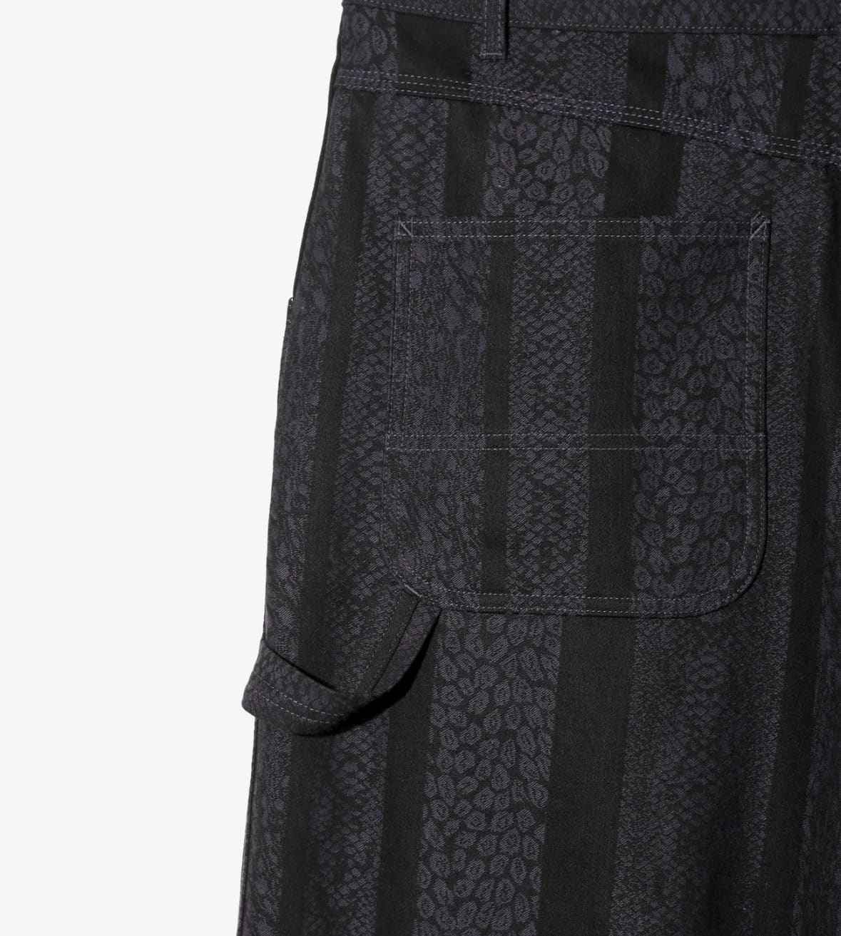 NEEDLES/H.D 10OZ DENIM  PYTHON JACQUARD Knit Black Pants