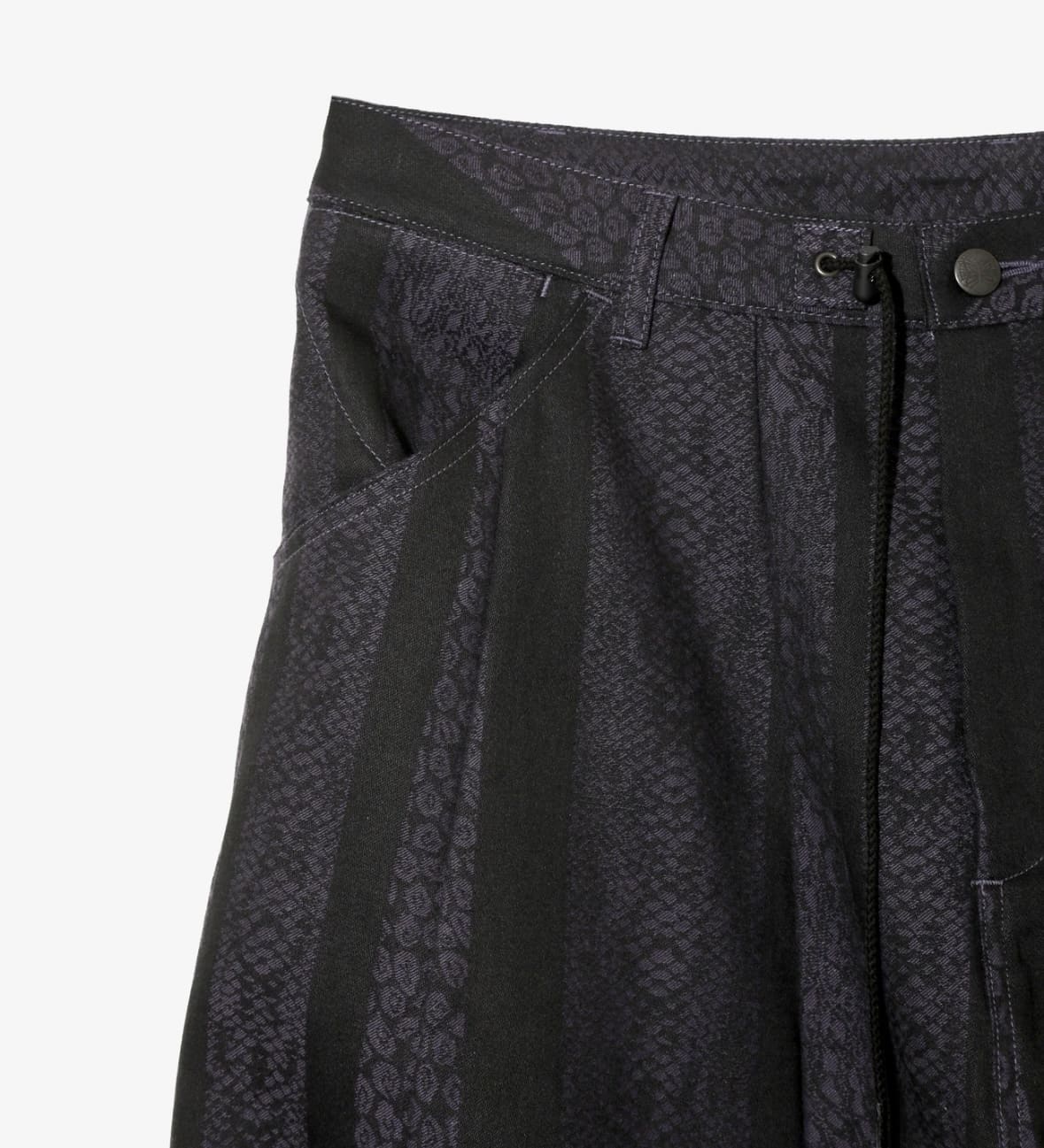 NEEDLES/H.D 10OZ DENIM  PYTHON JACQUARD Knit Black Pants