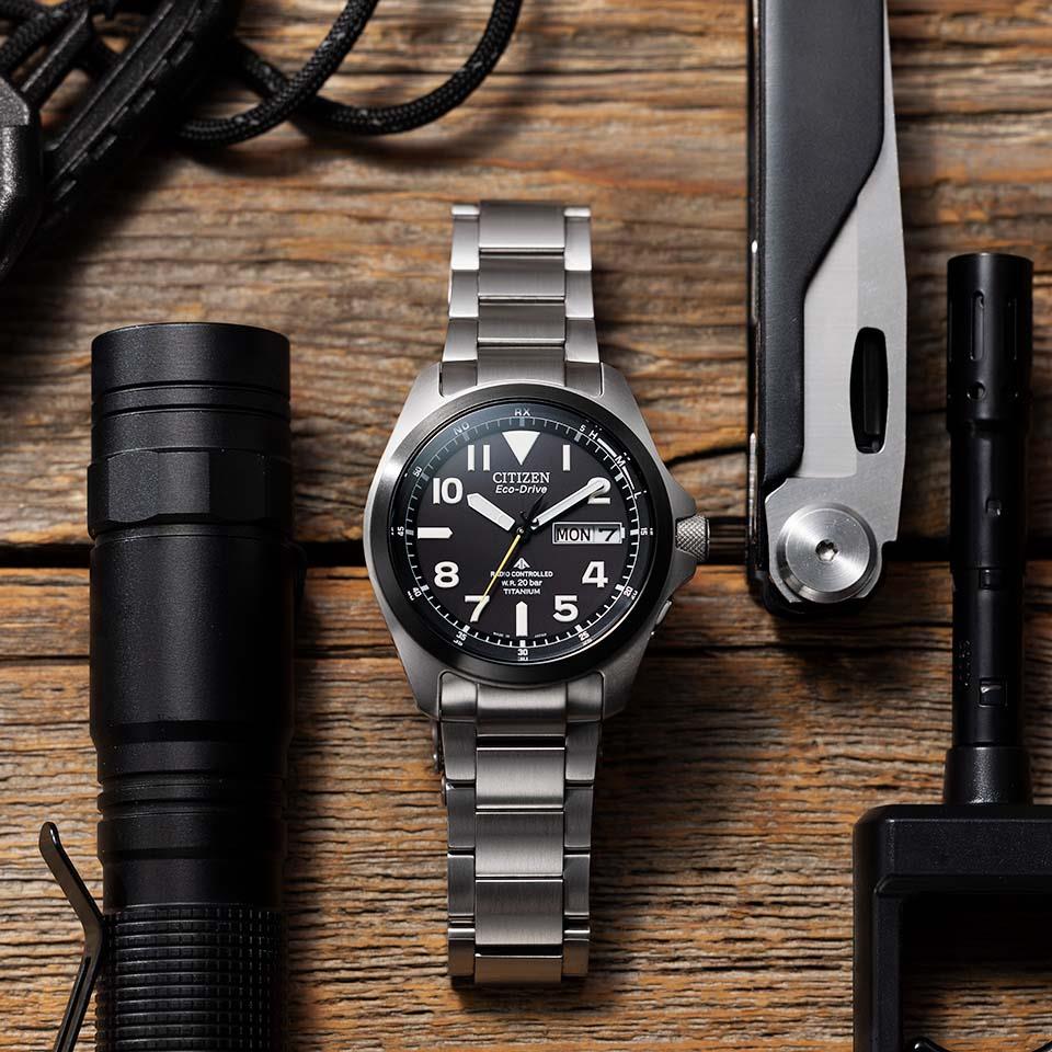 Citizen PROMASTER LAND PMD56-2952 Eco-Drive Radio Controlled Titanium Watch