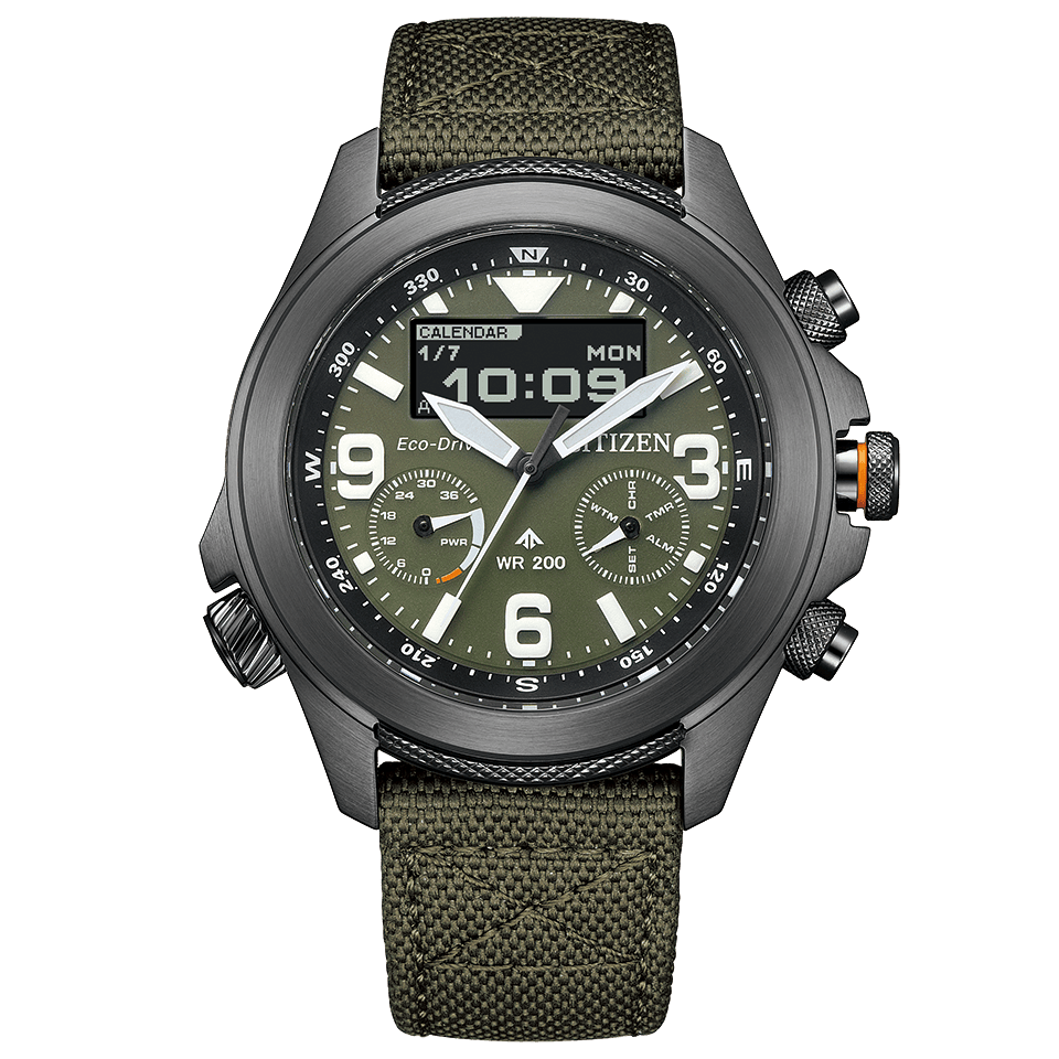 Citizen PROMASTER LAND JV1005-02W Eco-Drive Analog Digital Watch