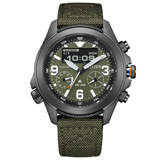 Citizen PROMASTER LAND JV1005-02W Eco-Drive Analog Digital Watch