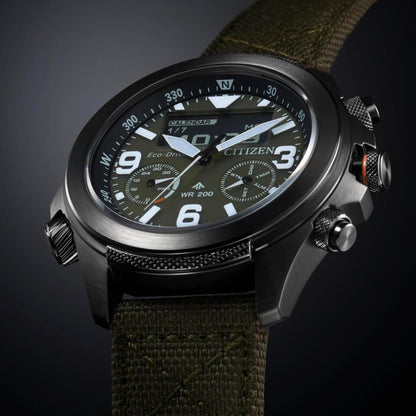Citizen PROMASTER LAND JV1005-02W Eco-Drive Analog Digital Watch