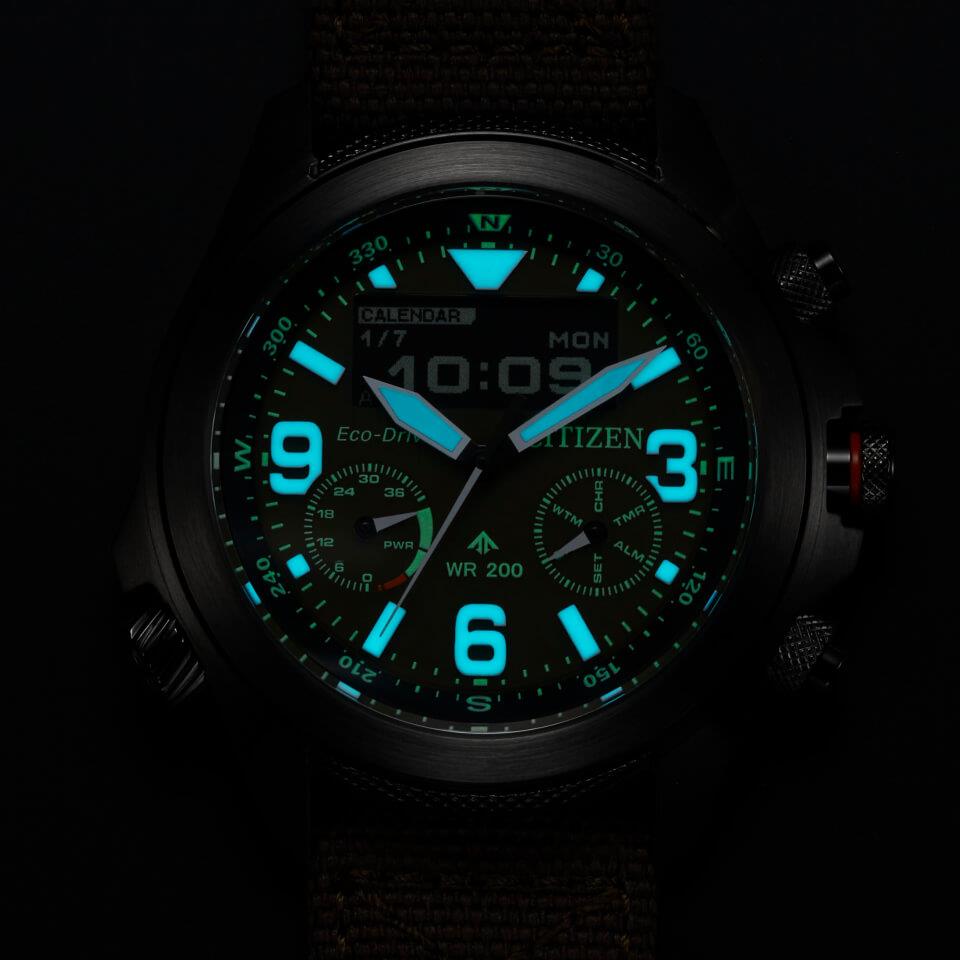 Citizen PROMASTER LAND JV1005-02W Eco-Drive Analog Digital Watch