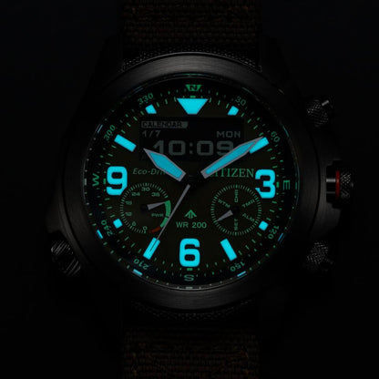 Citizen PROMASTER LAND JV1005-02W Eco-Drive Analog Digital Watch
