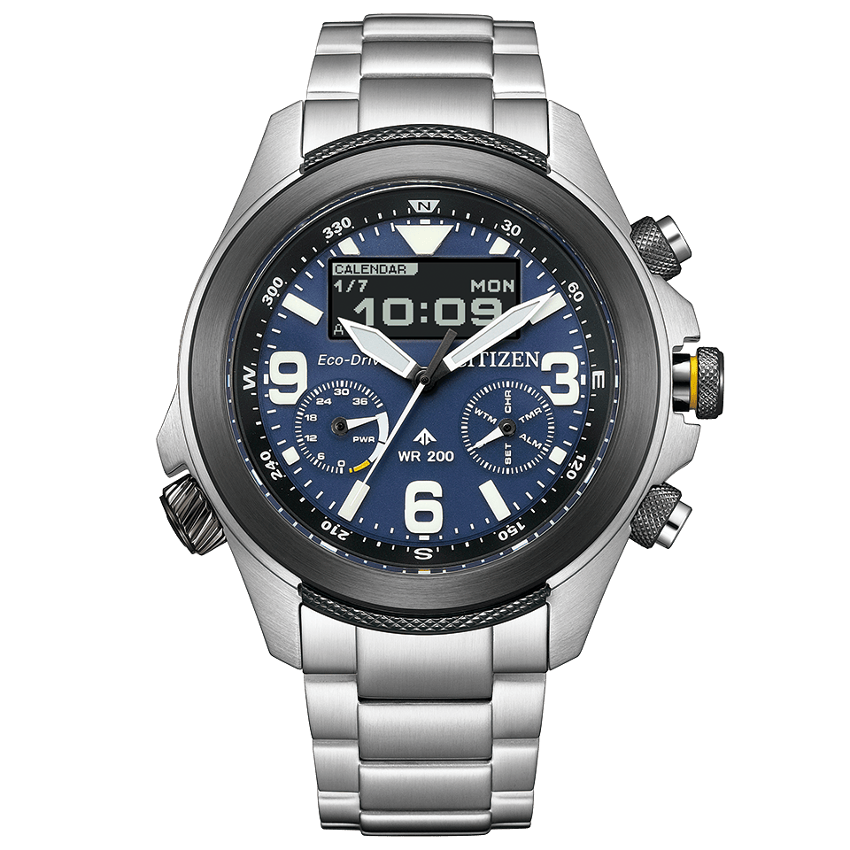 Citizen PROMASTER LAND JV1006-51L Eco-Drive Analog Digital Watch