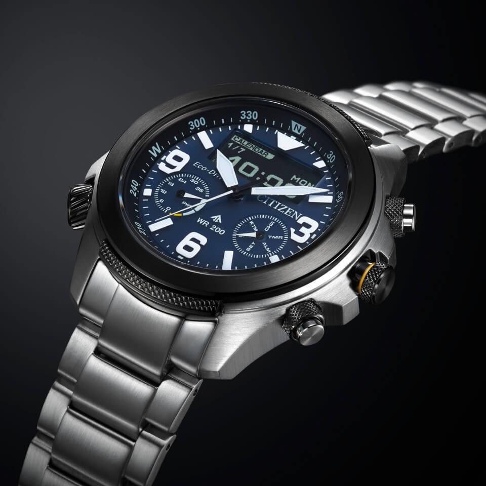 Citizen PROMASTER LAND JV1006-51L Eco-Drive Analog Digital Watch