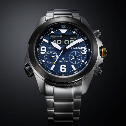 Citizen PROMASTER LAND JV1006-51L Eco-Drive Analog Digital Watch