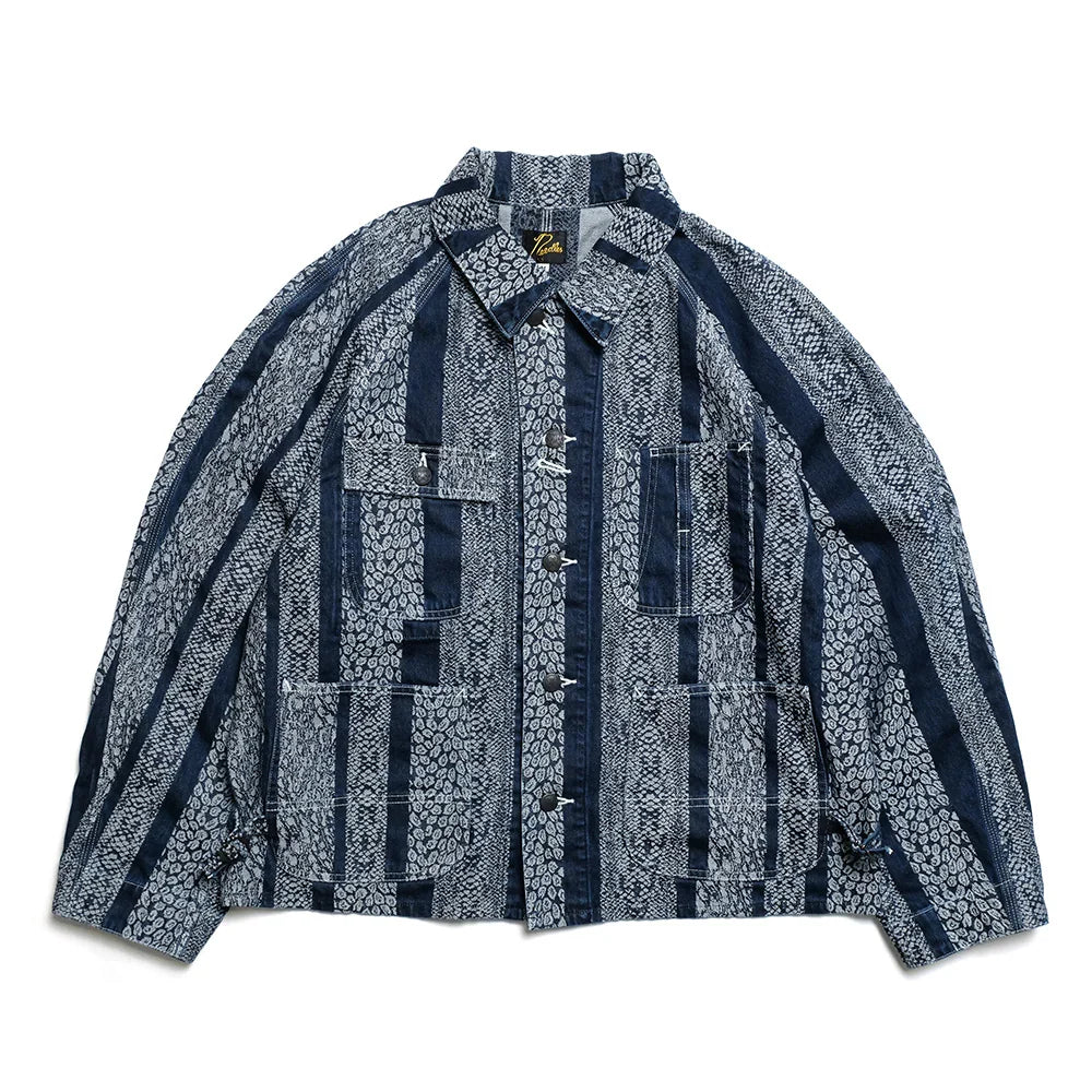 NEEDLES COVERALL 10OZ DENIM PYTHON JACQUARD Coverall