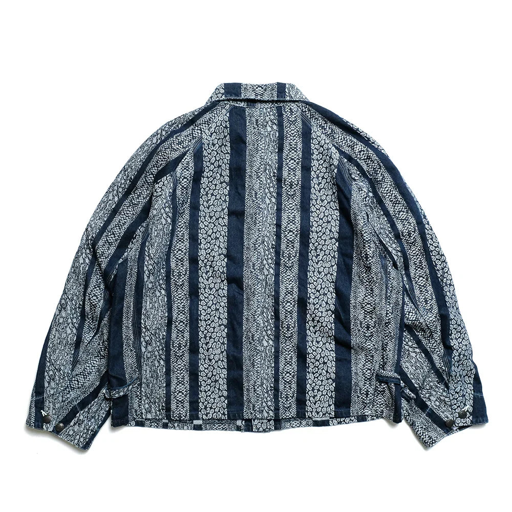 NEEDLES COVERALL 10OZ DENIM PYTHON JACQUARD Coverall