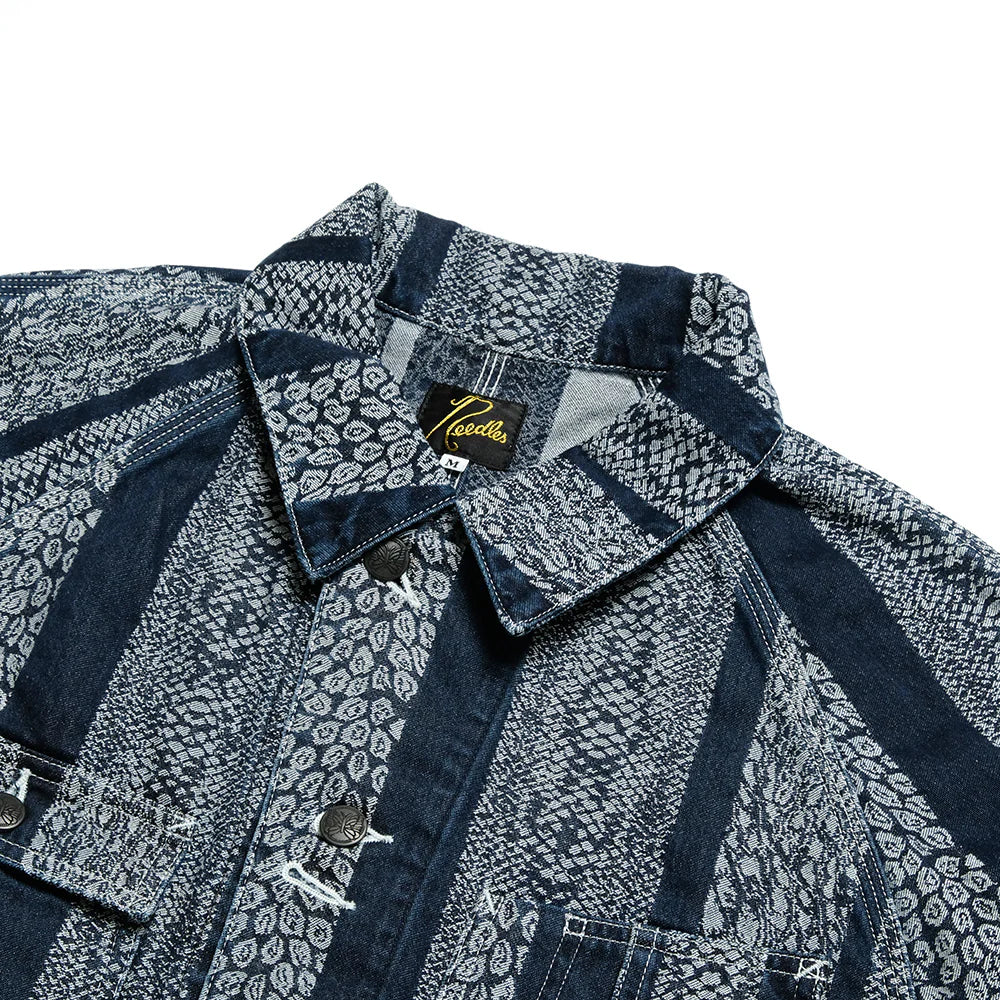 NEEDLES COVERALL 10OZ DENIM PYTHON JACQUARD Coverall