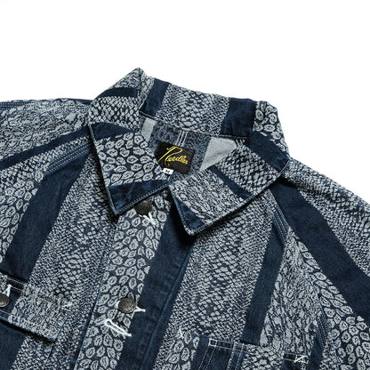 NEEDLES COVERALL 10OZ DENIM PYTHON JACQUARD Coverall