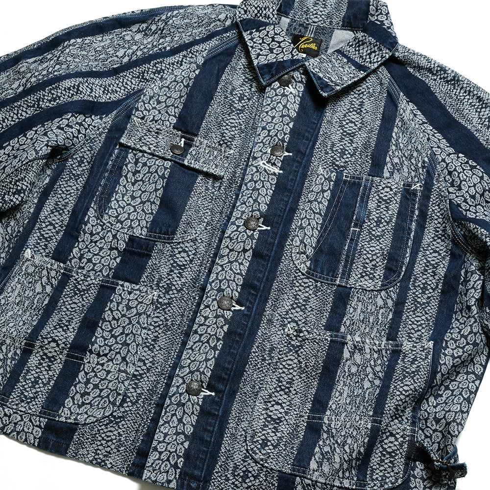 NEEDLES COVERALL 10OZ DENIM PYTHON JACQUARD Coverall