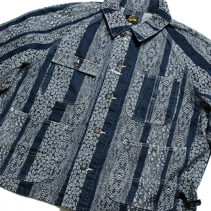 NEEDLES COVERALL 10OZ DENIM PYTHON JACQUARD Coverall
