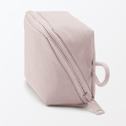 Wrinkle Nylon Wide Opening Mini Pouch