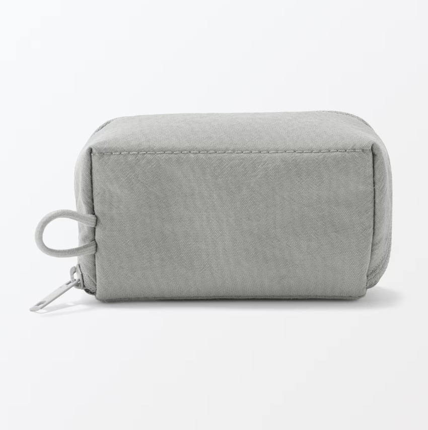 Wrinkle Nylon Wide Opening Mini Pouch