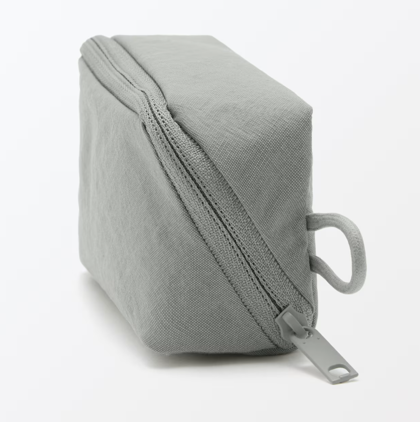 Wrinkle Nylon Wide Opening Mini Pouch