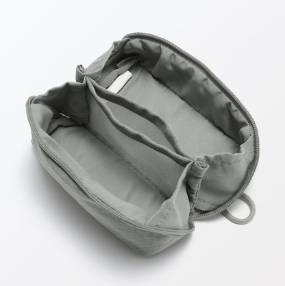 Wrinkle Nylon Wide Opening Mini Pouch