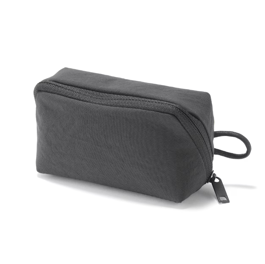 Wrinkle Nylon Wide Opening Mini Pouch