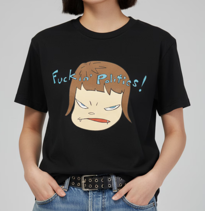 Yoshitomo Nara Fuckin Politics T-Shirt