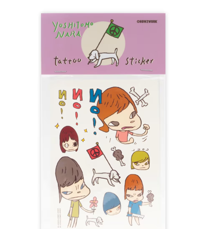 Yoshitomo Nara Tattoo Sticker Set Temporary Body Art