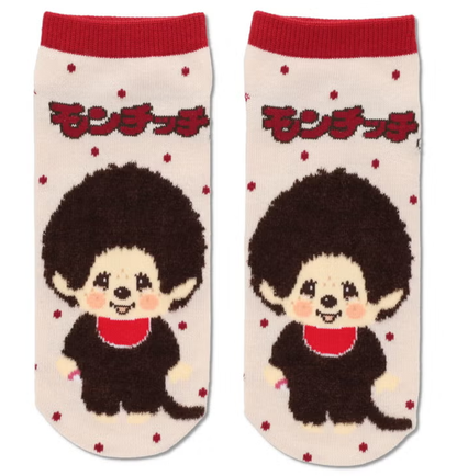 Monchhichi Ankle Socks Off White Full Body Design
