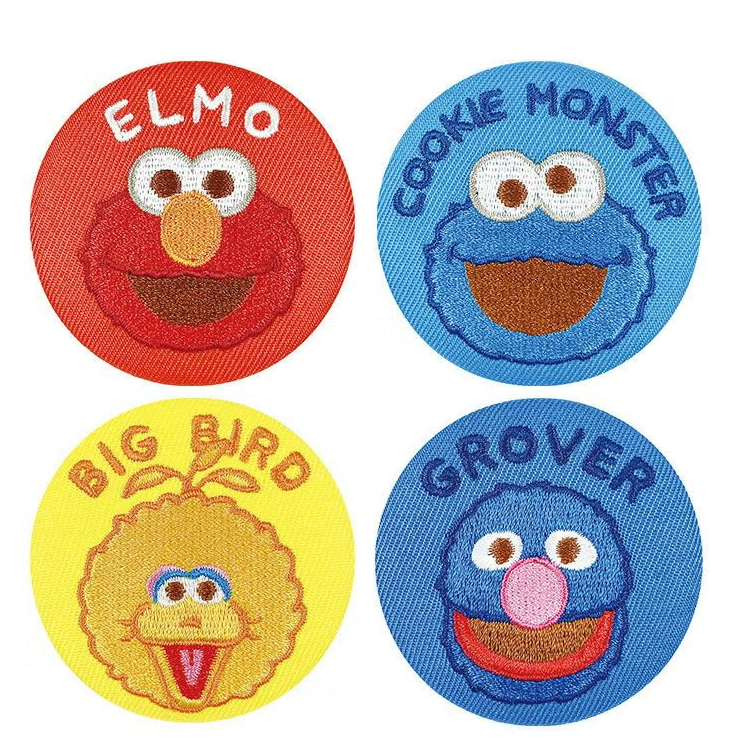 Sesame Street Trading Embroidered Tin Badge – Complete Set of 12