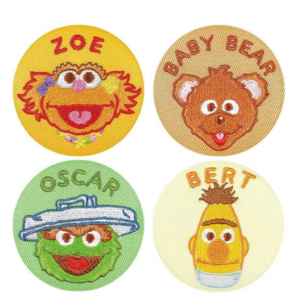 Sesame Street Trading Embroidered Tin Badge – Complete Set of 12