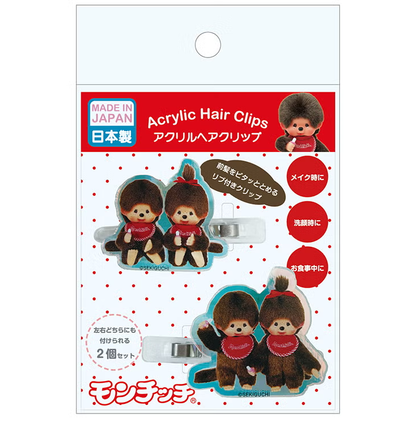 Monchhichi Aurora Acrylic Hair Clip Set – Friends Design 2 Pack Character