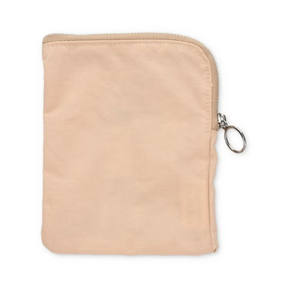 Sesame Street Embroidered Mini Flat Pouch Beige