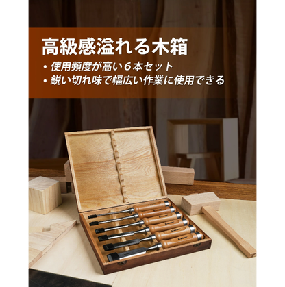 EZARC Wood Chisel Set 6 pcs
