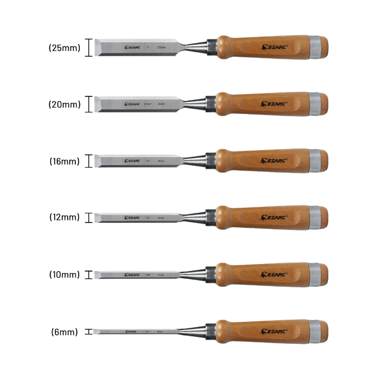 EZARC Wood Chisel Set 6 pcs