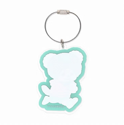 Monchhichi Tanutanu Retro Street Acrylic Ring Keychain