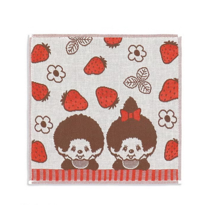 Monchhichi Gauze Towel Handkerchief Red