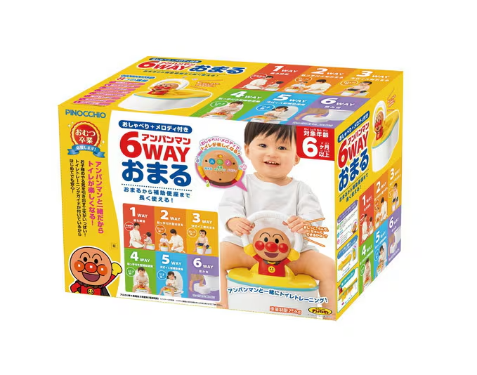 Agatsuma Anpanman 6-in-1 Baby Potty Training Seat with Sound Music