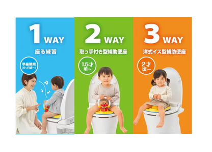 Agatsuma Anpanman 3-in-1 Toddler Toilet Training Seat with Sound Music