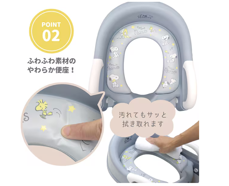 Eiwa Snoopy Toddler Toilet Training Seat with Step Ladder