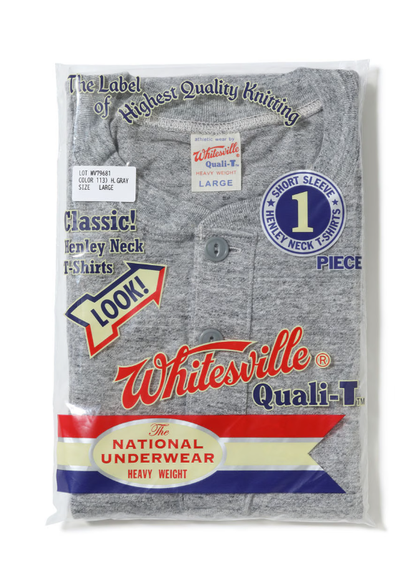 Whitesville WV79681 Henley Neck Pack T-Shirt Cotton 1-Piece