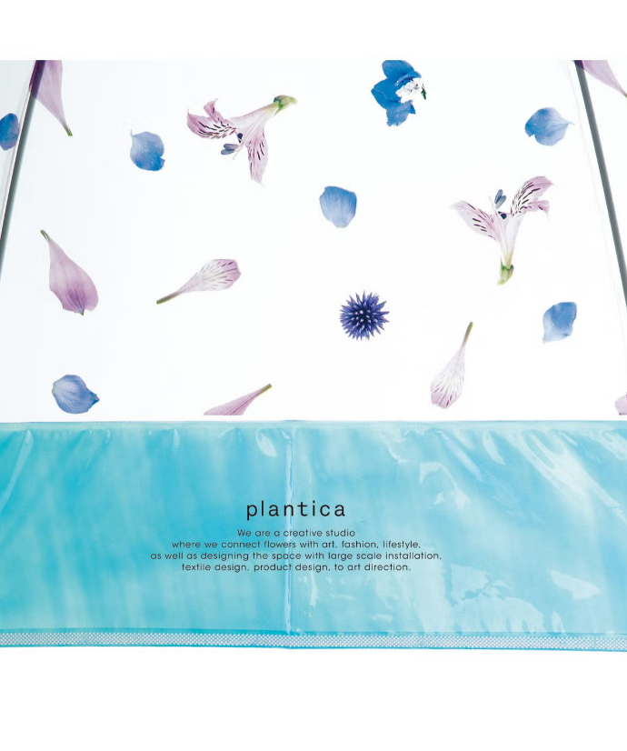plantica×Wpc. Flower Shiny Plastic Umbrella